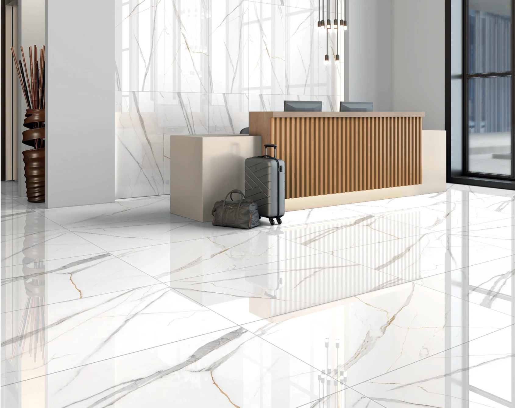 Calacatta Oro installed application