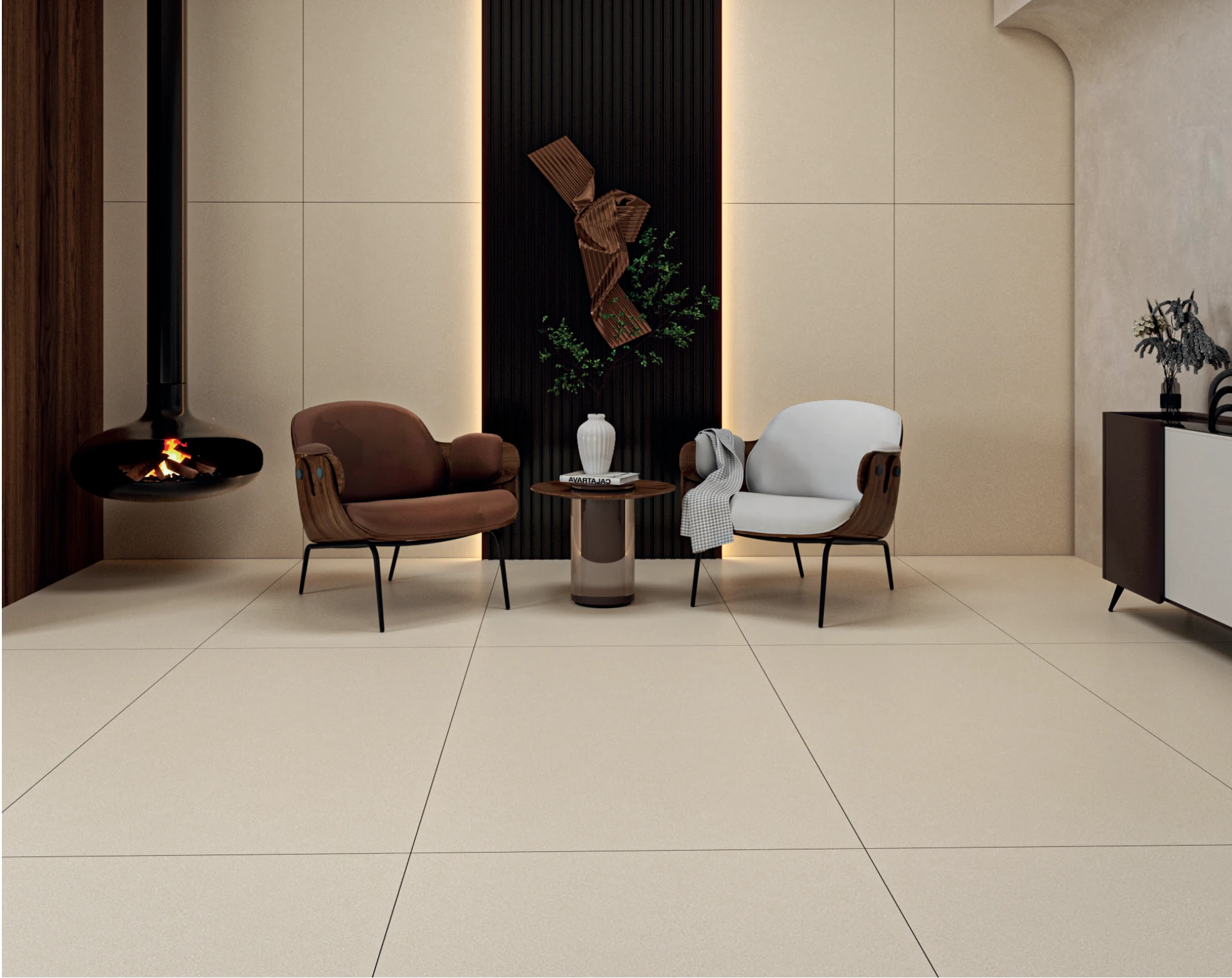 Cemento Beige installed application