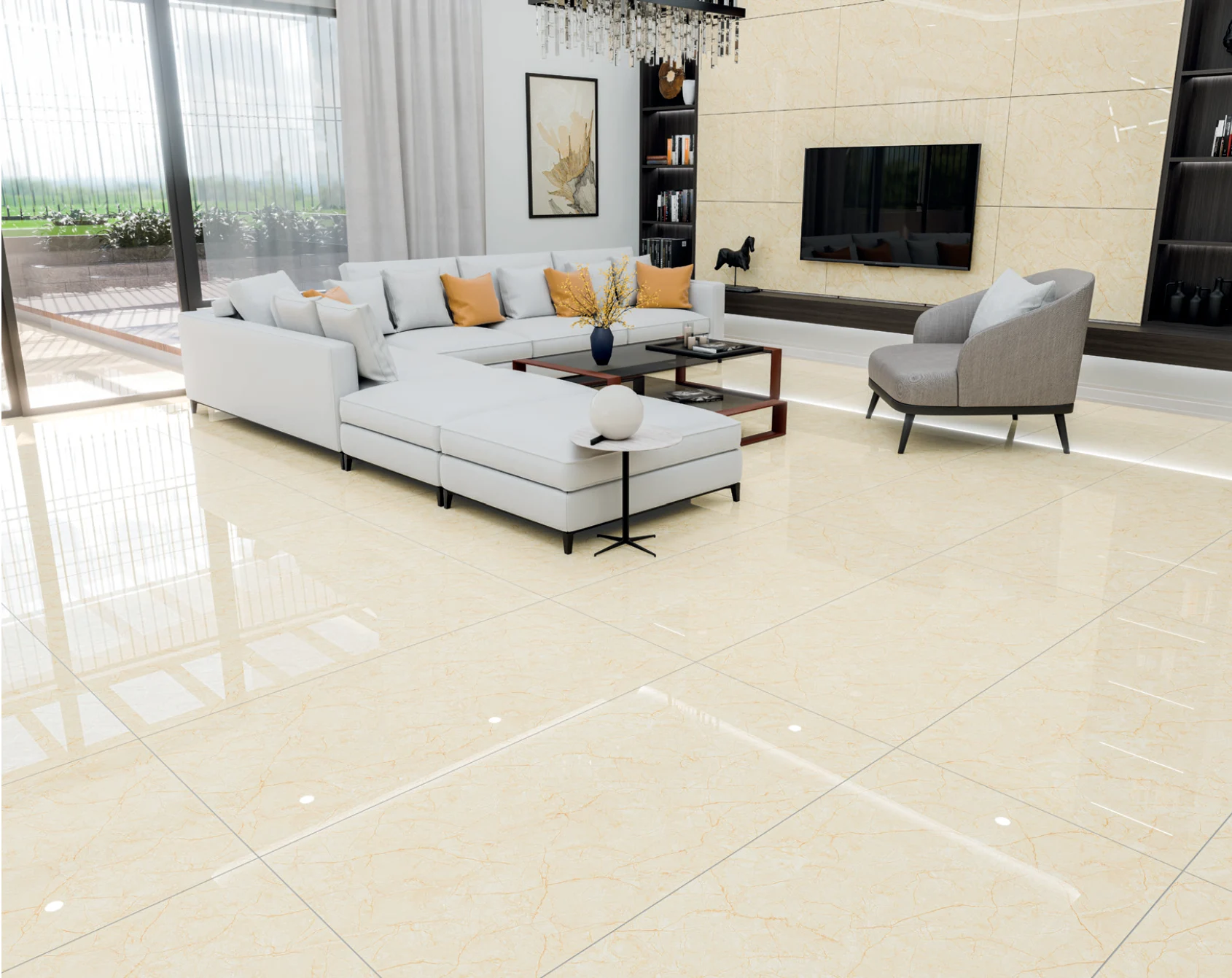 Lumière Beige installed application