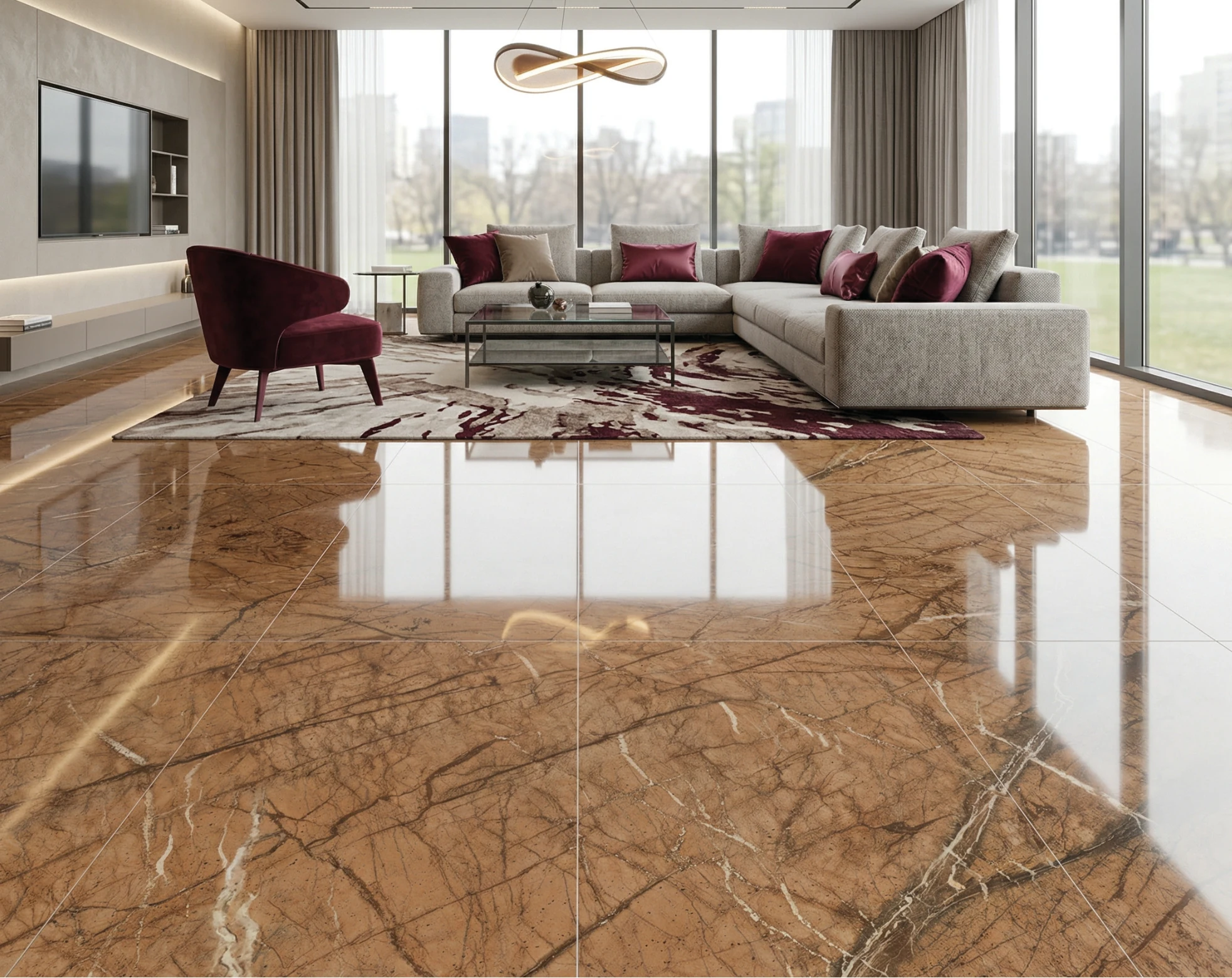 Rain Forest Brown installed application