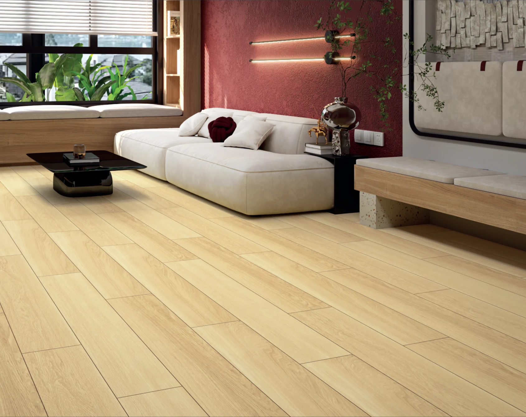 Wood Beige installed application